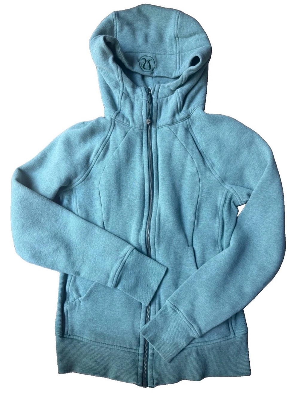 Lululemon Scuba Full Zip Hoodie Heathered Desert Teal Women's Size 4 Sweatshirt